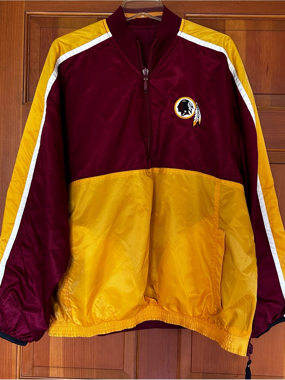STARTER NFL Redskins VTG Burgundy&Gold windbreaker Size XL - Picture 1 of 5